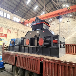 1208大型破碎機 直連式半自動對輥破碎機發往河北